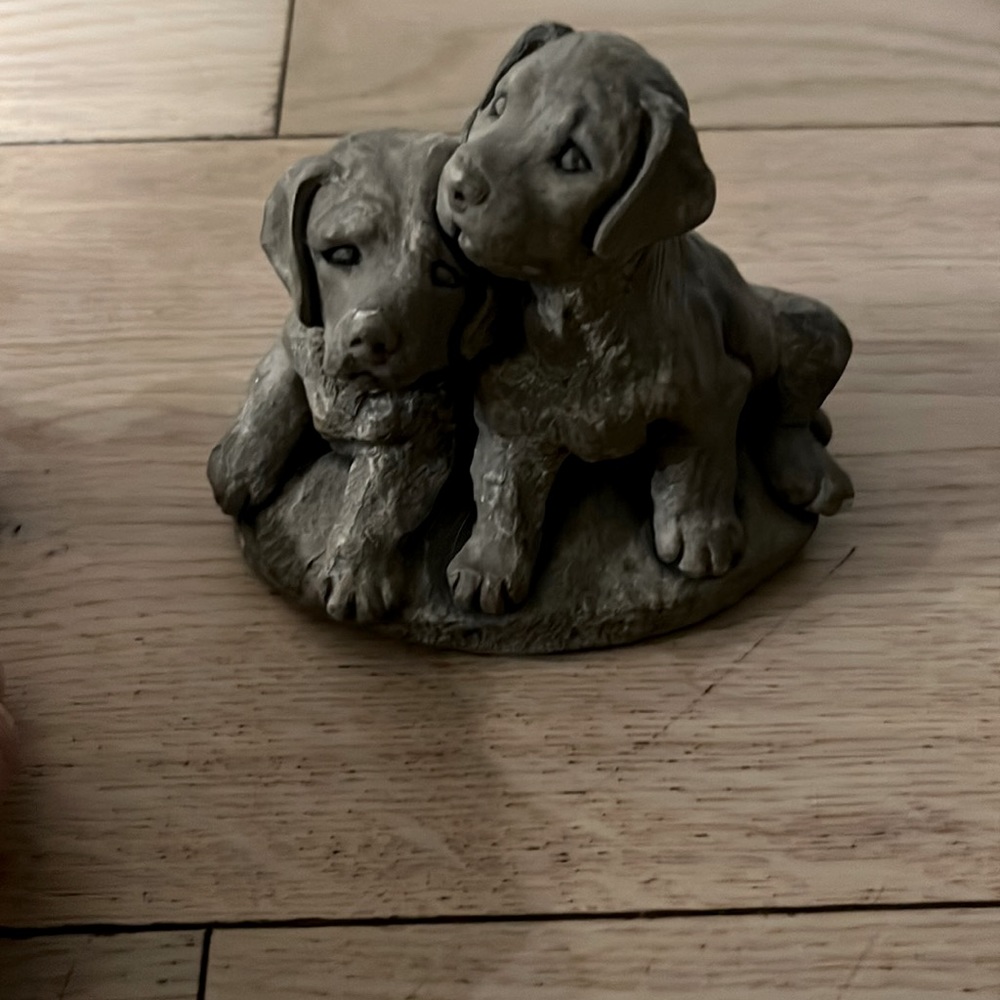 Puppy sculpture —Vintage Mt. St. Helen's ash Sculpture